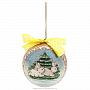 Новогодний елочный шар с росписью "Кролики", фотография 1. Интернет-магазин ЛАВКА ПОДАРКОВ