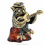 Статуэтка с янтарем "Филин с гитарой", фотография 1. Интернет-магазин ЛАВКА ПОДАРКОВ