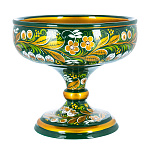 00213011  Хохлома Ваза для фруктов ландыши 18*19,5см  04410180195