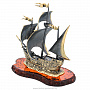 Статуэтка с янтарем "Корабль Каравелла", фотография 3. Интернет-магазин ЛАВКА ПОДАРКОВ