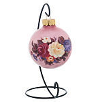 Елочный шар с ручной росписью "Жостово Цветы"