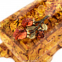 Шкатулка из янтаря прямоугольная "Ветка розы", фотография 2. Интернет-магазин ЛАВКА ПОДАРКОВ
