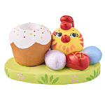 Ковровская игрушка. Пасхальный сувенирный подсвечник "Курочка"