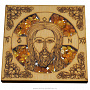 Магнит сувенир "Икона Иисус" с янтарем, фотография 1. Интернет-магазин ЛАВКА ПОДАРКОВ