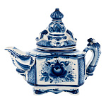 7427 Гжель Чайник "КВАДРАТ" Авт.Исаев С.В.