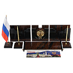 0061597 Натуральный камень Настольный набор "Статус" , обсидиан