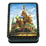 201186 ШКАТУЛКА с росписью "МОСКВА"11*9*3,5 см 