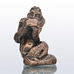 0028631 Бронза Скульптура "Обезьяна №3: "Ничего не скажу" патиниров. 