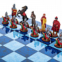 Шахматный ларец с оловянными фигурами "Ледовое побоище" 48х48 см, фотография 1. Интернет-магазин ЛАВКА ПОДАРКОВ