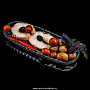 Стеклянная овальная тарелка "SANTA", фотография 2. Интернет-магазин ЛАВКА ПОДАРКОВ