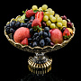 Ваза для фруктов круглая с позолотой, фотография 3. Интернет-магазин ЛАВКА ПОДАРКОВ