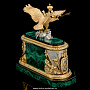 Часы из малахита "Двуглавый орел", фотография 5. Интернет-магазин ЛАВКА ПОДАРКОВ