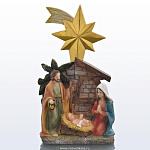 0029227-G-24R/13*25см Статуэтка РОЖДЕСТ.ВЕРТЕП "ЗВЕЗДА" с подстветкой (полистоун)