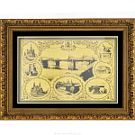 0021915  ПАННО "МОСКВА"сусальное золото,  в ПУ 