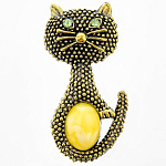 0058471/1908.4 Брошь Кошка Скитлз (белый)