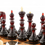 Шахматы из карельской березы с фигурами из янтаря, фотография 2. Интернет-магазин ЛАВКА ПОДАРКОВ