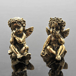 139182 Бронза Скульптура "АНГЕЛ №1"малая Змеевик