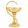 Бронзовая статуэтка с позолотой "Медицинская чаша", фотография 1. Интернет-магазин ЛАВКА ПОДАРКОВ