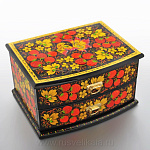 0020719/17*13 Хохлома Шкатулка с выдвижными ящиками в ассортименте (3 ОТДЕЛЕНИЯ)