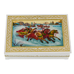 Шкатулка из папье-маше "Зимняя тройка"