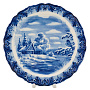 Тарелка декоративная "Пейзаж". Гжель, фотография 3. Интернет-магазин ЛАВКА ПОДАРКОВ