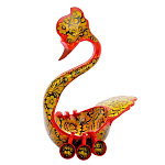 4294/40*28*16  Хохлома "Ковш Лебедь 40*28*16см  