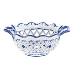  Гжель КОНФЕТНИЦА "Корона"  резная