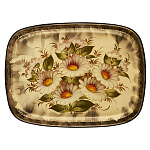 Поднос с авторской росписью "Цветы" 32х24 см