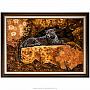 Картина янтарная "Пантера" 70х100 см, фотография 1. Интернет-магазин ЛАВКА ПОДАРКОВ
