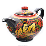 архив26022/0,35  Хохлома ЧАЙНИК ЗАВАРОЧНЫЙ цвета и формы в ассортименте