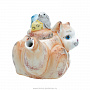 Чайник коллекционный "Котик". Гжель в цвете, фотография 3. Интернет-магазин ЛАВКА ПОДАРКОВ