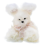  Нат.мех  Сувенир Игрушка "ЗАЯЦ С БАНТОМ" (мех песца) 