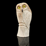   Изделия из кости Скульптура "СОВА" Кость кита, Янтарь, Венге в461