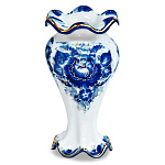 0015054 /№1-зол Гжель Ваза "Лилия №1"Большая  в золоте  Авт. Алехин С.С.