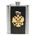00119652 Сувенир ФЛЯГА С СИМВОЛИКОЙ "Герб РФ" (кож)