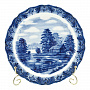 Тарелка декоративная "Лето в деревне". Гжель, фотография 3. Интернет-магазин ЛАВКА ПОДАРКОВ