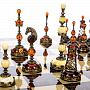 Шахматный ларец с янтарными фигурами 48х48 см, фотография 7. Интернет-магазин ЛАВКА ПОДАРКОВ