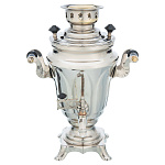 201651 Самовар электрический, латунный,никелированный,1,5 л