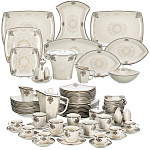 Чайно-кофейно-столовый сервиз "Алмаз платина" 96 предметов