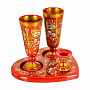 Питейный набор "Интим". Хохлома, фотография 2. Интернет-магазин ЛАВКА ПОДАРКОВ