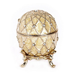 0030882/РС-0577-02 Традиции ФАБЕРЖЕ Сувенир ЯЙЦО пасхальное "СЕТКА" 