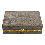 Шкатулка с янтарем "Александр"