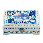 00288601-сюжет  Хохлома Шкатулка прямоугольная"Зима"  12*8 см Р25