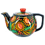 Чайник заварочный 0,7 л "Ромашка". Хохлома, фотография 1. Интернет-магазин ЛАВКА ПОДАРКОВ