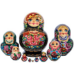 200419 МАТРЕШКА "ЦВЕТЫ"  10м 14см