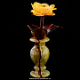 Сувенир "Цветок в вазе" (янтарь, оникс), фотография 4. Интернет-магазин ЛАВКА ПОДАРКОВ