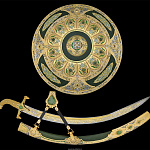 Набор "Византия" (клыч со щитом) Златоуст