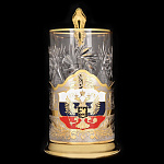 27109 /6974-цвет-герб рф Златоуст Подстаканник "ГЕРБ РФ ТРИКОЛОР" со стаканом и ложкой, SUV 