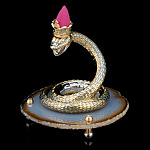 202731 Нат.камень Скульптура ЗМЕЯ