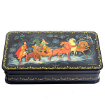 0048164/17*8см Шкатулка лаковая миниатюра Холуй"Генерал Топтыгин"96,